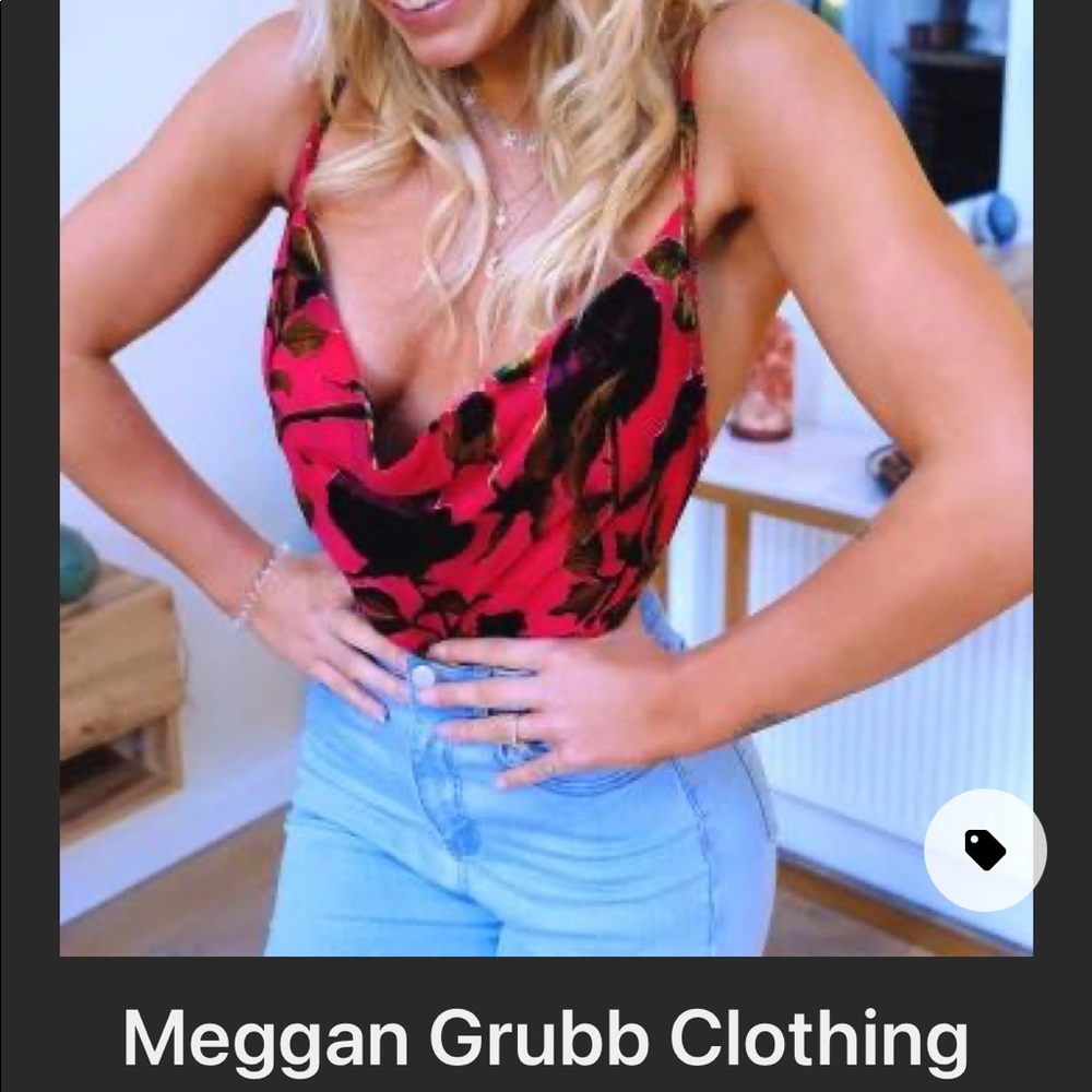 Meggan Grubb In the style Cowl Neck Floral Bodysuit